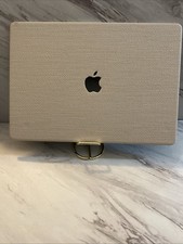 Uniqfind Woven Cream Faux Leather MacBook Pro 14 Inch Top  Shell CaseOnly picture