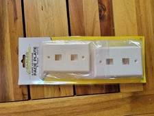 10 Pcs - 2 Port Wall Plate Keystone RJ45 Cat6 Cat5e Insert Jack White WallPlate picture