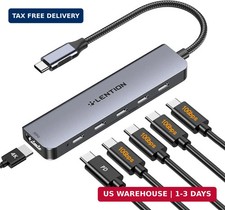 LENTION 6 in 1 USB C Hub 10Gbps, 4 USB-C 3.2 Gen 2 Ports, 4K@60Hz, 100W PD picture