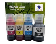 PRINTERWORLD Refill Ink Bottles For Compatible 502 Ecotank ET2850 2760 4760 picture