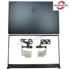 New MSI PS63 MS-16S1 PS63 8RD 8SC 8M 8MO Lcd Back Cover Bezel Hinges Black US picture
