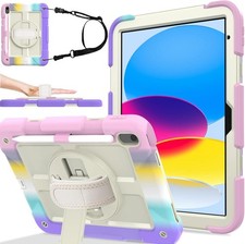 Multicolor Rugged Rotating Tablet Case Hand Strap Stand Impact Resistant picture