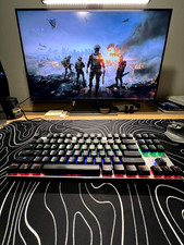 Hcman Mechanical Gaming Keyboard 87 Key TKL Rainbow Backlit Blue Switch Wired picture