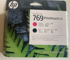 GENUINE HP 769 Magenta/Black 5-6 PRINTHEAD DesignJet XL 3800 7K5U7A SEALED 3/28 picture