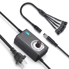 Delinx 12V PC Fan Speed Controller, AC Plug with 4X 4Pin Splitter Cable picture