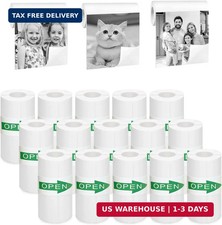 15 Rolls Mini Thermal Sticker Paper 57x25mm BPA-Free For Pocket Printer Camera picture
