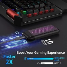10Gbps RGB M.2 NVME Enclosure USB C Gen2 PCI-E M.2 SSD Case NVMe External Case picture