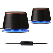 SW102 Computer Speakers, 5Wx2, Deep Bass from Compact SW102 Black Elliptical picture