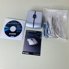 D-Link DPH-50U Silver Skype Telephone Adapter With All 3 Cords Software Pprwrk picture
