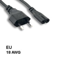 10x 6ft EU Europe Non-Polarized 2 Pin Power Cable IEC-60320 C7/CEE 7/16 18AWG picture