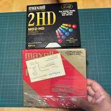 💾 2 X Vintage Maxell MD2-HD 5.25” Floppy Disk Lot – Made in Japan. picture