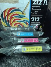 Epson 212XL Black 212 Color Ink Cartridges Yellow, Magenta, Cyan 4 pack 10/2028 picture