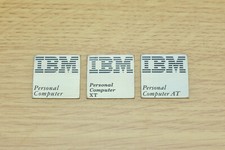 IBM Personal Computer XT AT Reproduction Case Badges Brushed Stainless Retro PC picture