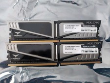 Pair 2 Tested GOOD TeamGroup Vulcan 2x 8GB DDR4 2666 Gaming PC RAM DIMM 16GB XMP picture
