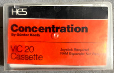 Concentration Cassette VIC-20  GÜNTHER KOCH Human Engineered Software 1982 picture