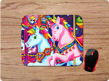 COLORFUL CAROUSEL UNICORN KITTIES CUSTOM MOUSE PAD MAT HOME SCHOOL OFFICE GIFT picture