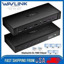 WAVLINK Pro Docking Station 5 Monitors DisplayLink Dock Five 4K Displays DL7400 picture
