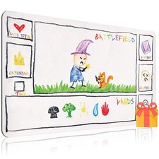 1pc Card Game Mat - Cute Wizard Hat for Kids and Yellow Little Fox Magic Card picture