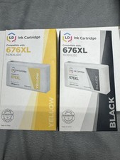 LD  676XL Reman Yellow & Black HY Ink Cartridge for Epson WP-4530 WP-4540 picture
