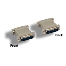 Kentek DB25 25Pin Male/Male Parallel Serial Printer Port Adapter RS-232 Molded picture