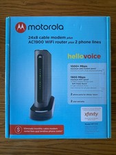 Motorola MT7711 24x8 Cable Modem AC1900 WiFi Router 4 GigE Ethernet Ports picture