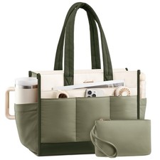 Work Tote Bag for , 17.3 Inch Laptop Bag with 40oz Cup Holder picture