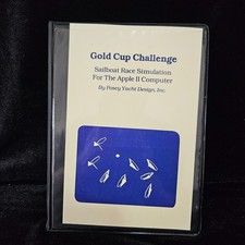 Gold Cup Challenge Apple II Sailing Yacht Racing Simulation Posey 1984 Rare picture