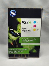 HP 933XL OEM Color Inks Cyan, Yellow, Magenta 3-Packs -Exp: Nov. 2019  picture