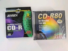 Vintage Blank CD-R Lot Jensen Prime Peripherals 700MB 80 Min 12x 32x Retro PC picture