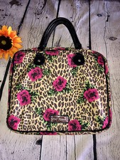 Betsey Johnson Roses & Cheetah Laptop Computer Case EUC picture