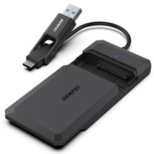 2.5 Inch SATA to USB Tool Free External Hard Drive Enclosure, USB Type-C/Type-A picture