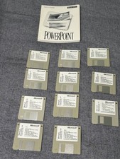 Microsoft PowerPoint 4.0 for Windows Complete 9-Disk Set TESTED w/ User Guide picture