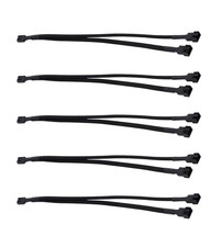 5-Pack 1 to 2 PWM Fan Splitter Cable,12 Inch 2 Way PC Fan Power Extension Cable picture
