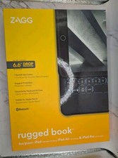 ZAGG Rugged Book Durable Magnetic-Hinged Keyboard and Case in Black- NEW picture