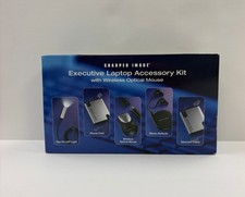 New Sharper Image Executive Laptop Kit LED Light Earbuds Ethernet Cord & Mouse picture