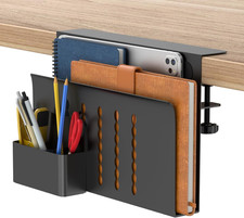 Desk Side Storage Steel Hanging Organizer with Magnetic Pen Holder No Drilling picture