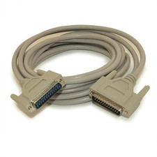 15ft Serial DB25/DB25 Straight-thru RS232 Male to Male Cable picture