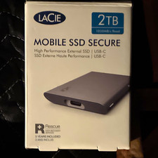 LaCie Mobile SSD Secure 2TB USB-C External SSD 1050MB/s Read Password picture