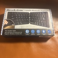 Brookstone Keyboard Bluetooth Wireless Folding Apple Samsung Compatible NIB picture