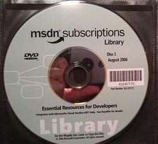 Microsoft MSDN Subscription Library (August 2006) Complete Disc Set w/ License picture