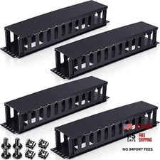 Pcs 2u 19 Inch Horizontal Cable Management Panel, 12 Slot 8 picture