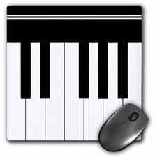3dRose Piano keys - black and white keyboard musical design - pianist music play picture