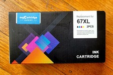MyCartridge 67XL  Dual Black And Color Ink 2 Cartridge Set HP Brand New Sealed picture