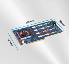 PEX88048 PCIe4.0 X16 To 8 Port M.2 NVMe SSD 8*M.2 Adapter IT Mode ZFS TrueNAS picture