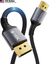 Stouchi VESA Certified DisplayPort 2.1 Cable 6.6FT, 80Gbps UHBR20 Grey picture