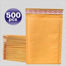 PolycyberUSA  500 pcs #0000 Kraft Bubble Envelopes Mailers 4 X 6 picture