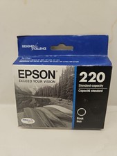 Genuine Epson 220 T220120-S BLACK Ink Cartridge Sealed Box Expired 11/2019 NEW picture