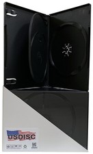 USDISC DVD Cases Standard 14mm Economy, Triple 3 Disc (Black) Lot picture