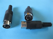 60 pcs Standard DIN Plug 5 Pin Male Connector with Plastic Handle New picture