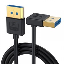 CY Ultrafine Down Angled DisplayPort 1.4 DP to Cable, 100cm, Black picture